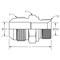 World Wide Fittings Male JIC to Male Metric Straight Adapter 7005X12X22 - alternate 2